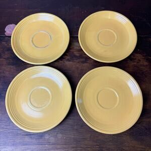 Set of‎ 4 Fiesta Fiestaware Original Vintage 1936-1969 Yellow Saucer Plates